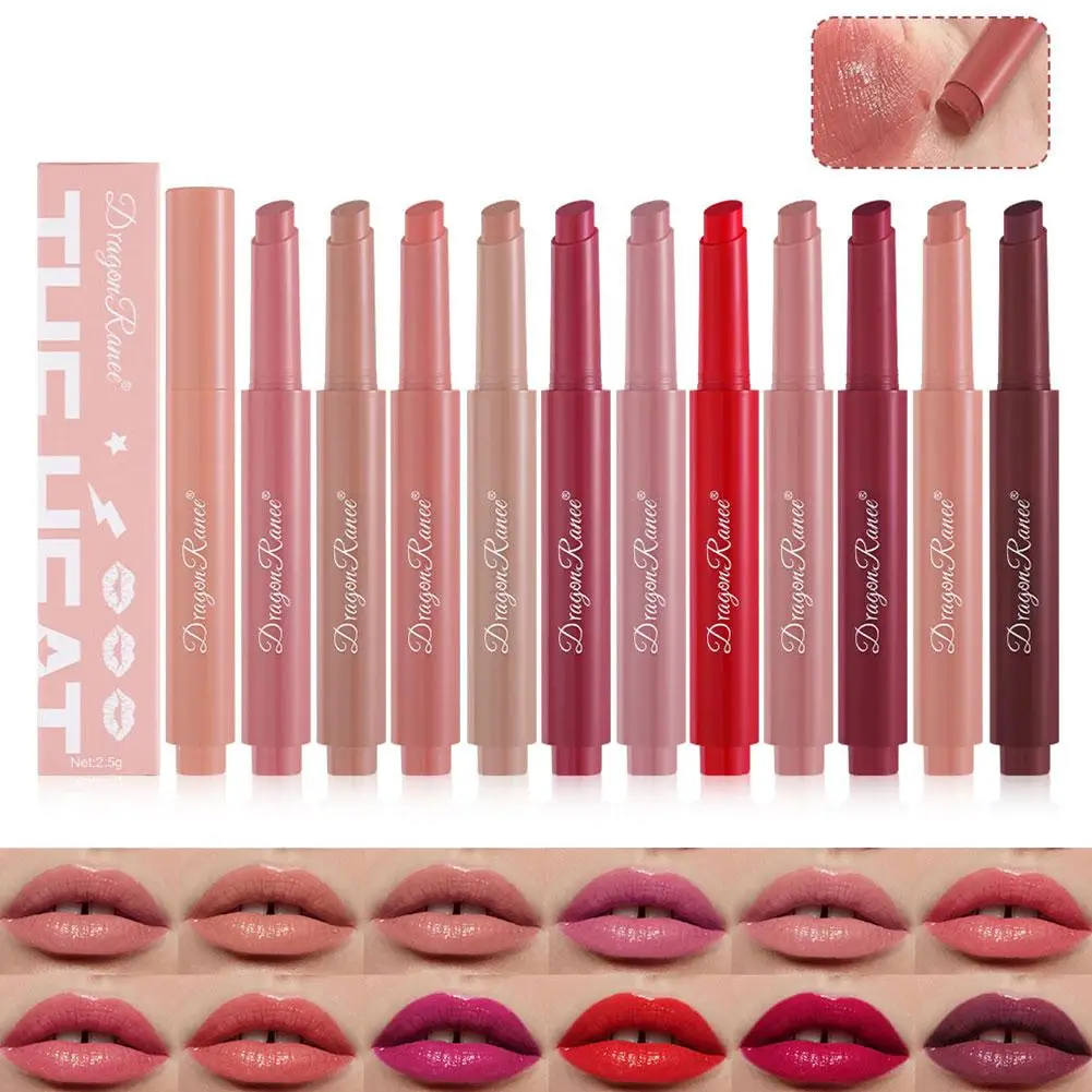 Jelly Lipsticks Waterproof Long Lasting Nude Stick Daily Pen Makeup Lips rossetto Makeup Pen Tools Tint Push-Button Beauty E3W2