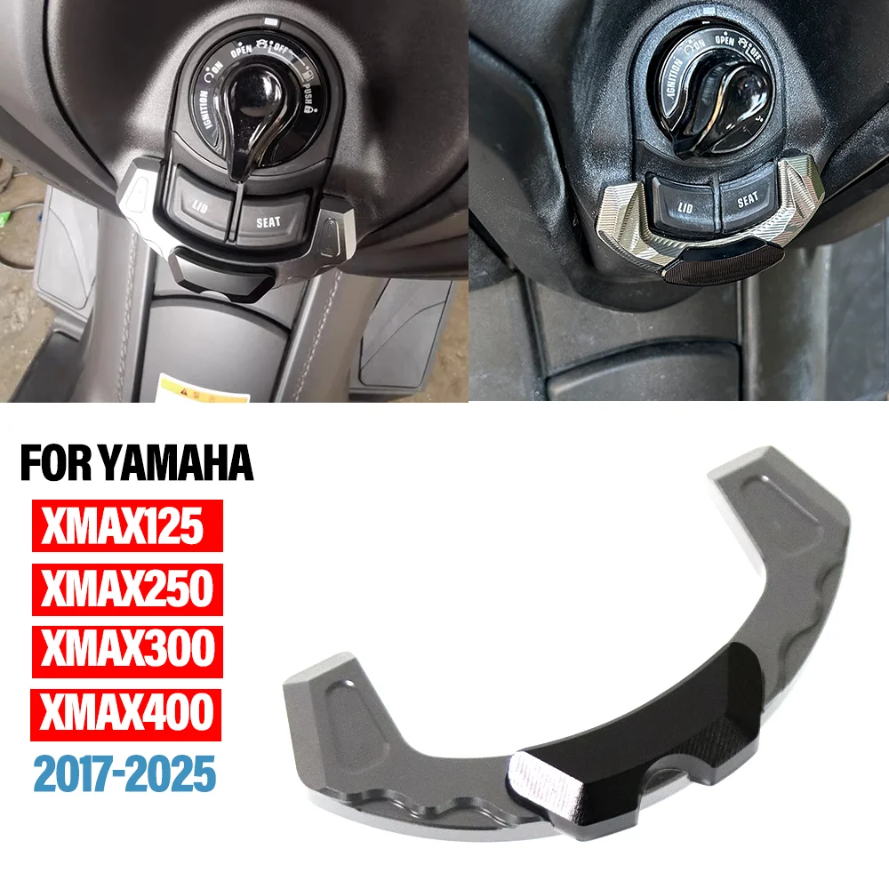 

Для Yamaha XMAX300 XMAX400 XMAX250 XMAX125 2017-2025 аксессуары для мотоциклов электрический дверной замок переключатель крышка ключа декоративная крышка