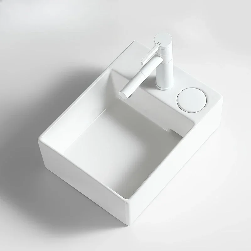 Balcony platform basin wash basin single basin side rear drainage washing machine household
