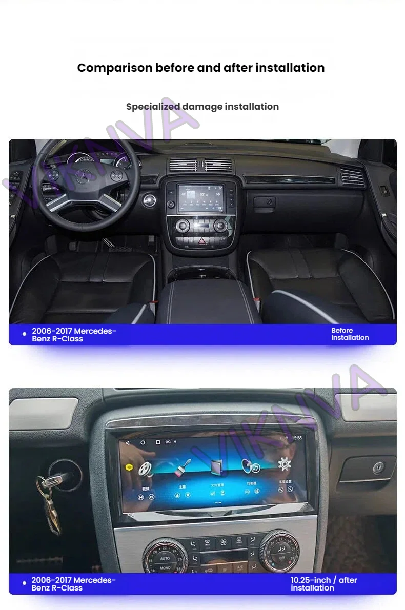 

For Mercedes Benz R Class R350 W251 R280 R300 R320 9 inch Video Multimediale Per Auto GPS ﻿Android Car Radio