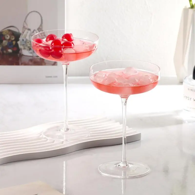 Ultra-thin Crystal Glass Cocktail Glass Bar-Exclusive Margarita Glass High-Stem Sweet Wine Martini Glass Collins Glass