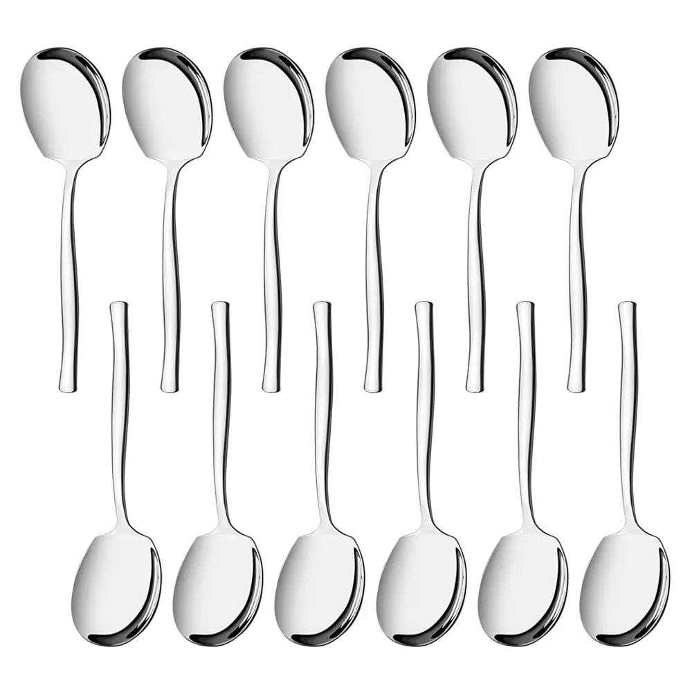 

12-Piece Large Serving Spoon, Stainl Steel Buffet Serving Spoon