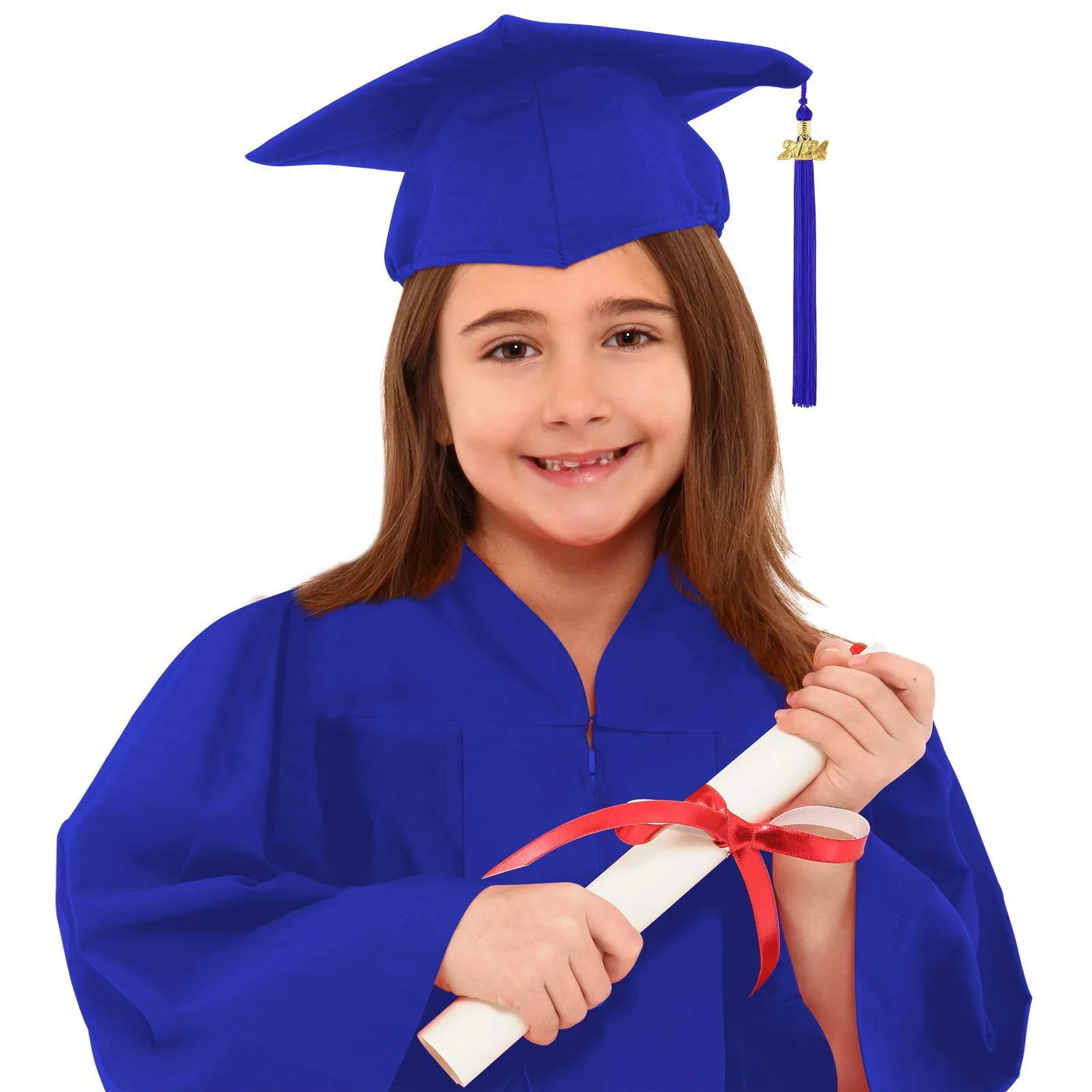 Vestido de graduação da escola primária com boné Tassel para crianças, Traje de RPG, Vestido de Vestir, Trajes de bacharel, Pré-escolar para meninos e meninas