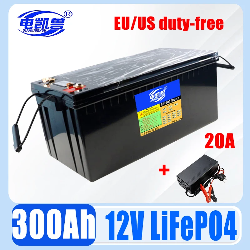 New 12V 24V 36V 48V 100ah 150ah 300ah Lifepo4 battery pack with built-in BMS 0-4800W3C high-power lithium iron phosphate battery