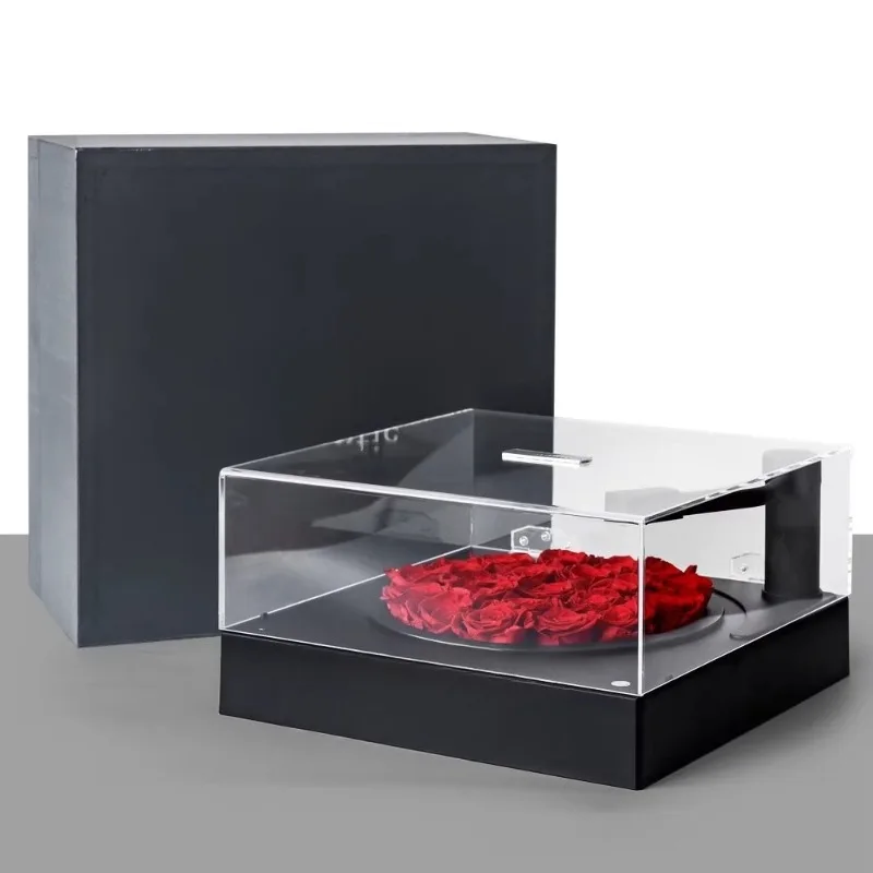 

Eternal Flower Gift Box Real Flower Premium Sense Light Luxury Romantic Atmosphere Recording Bluetooth Speaker Birthday Gift