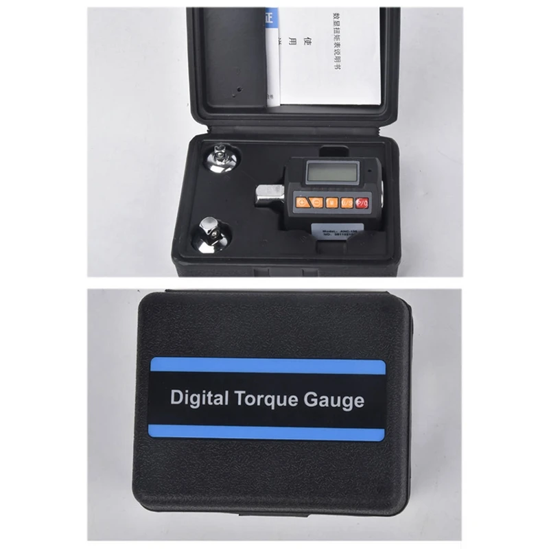 Torque Wrench Digital Display 1/4In 3/8In 1/2In Torque Wrench Digital Display Torque Adapter Car Bicycle Repair Tool， Black