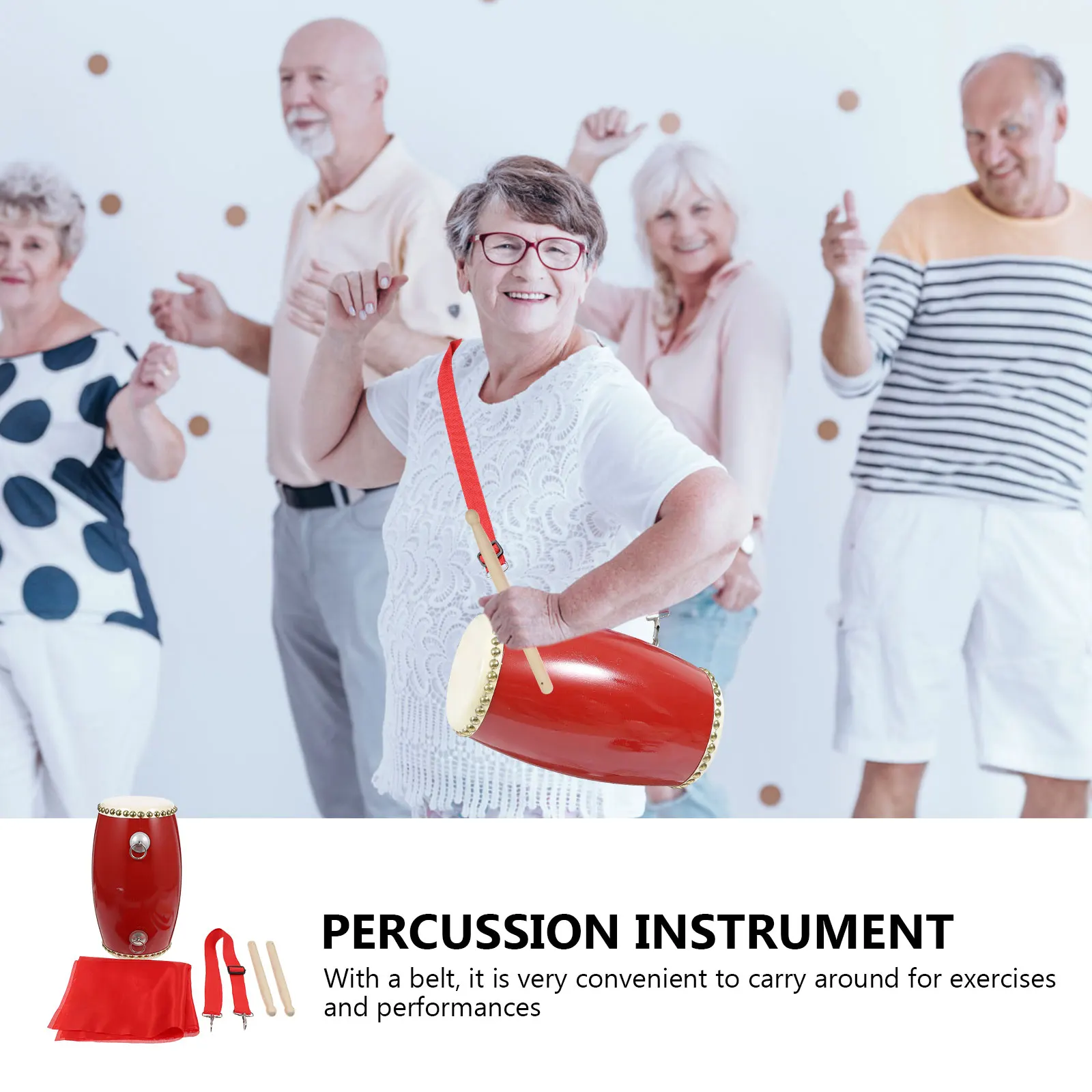 

Waist Drum Toys Durable Hand Drum PVC Sheepskin Kids Toddler Musical Instruments Lightweight Long Life Percussion