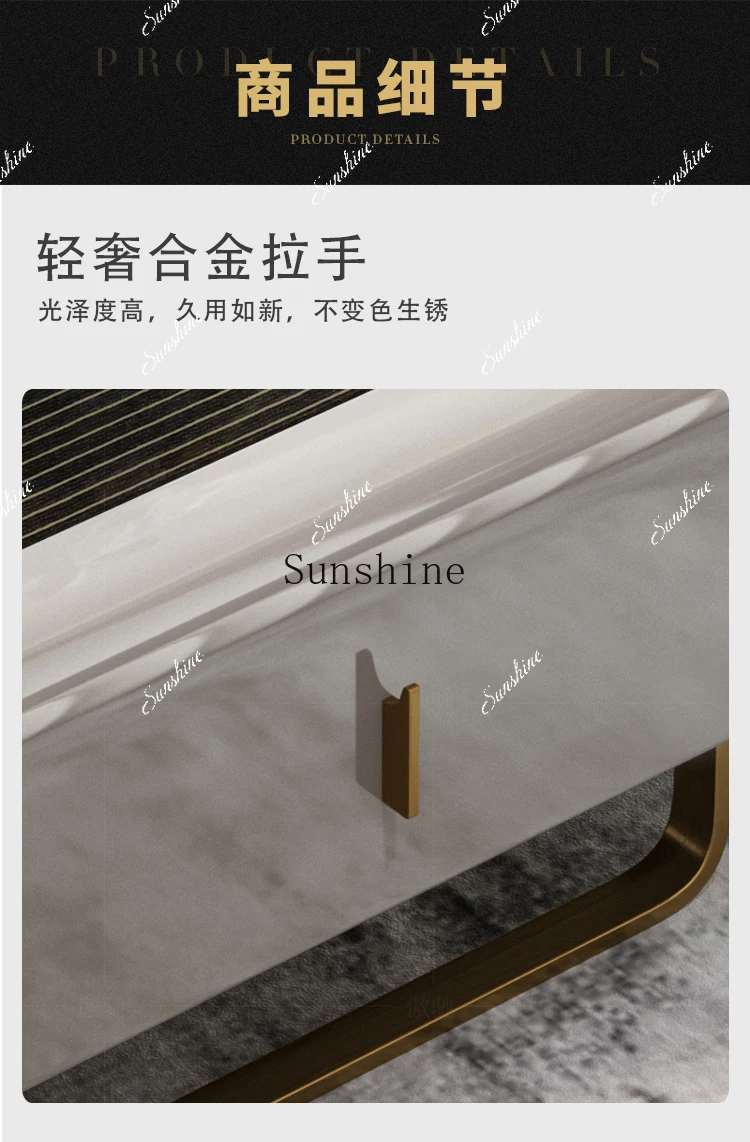 Italian light luxury TV cabinet coffee table combination living room against the wall storage cabinet  FT