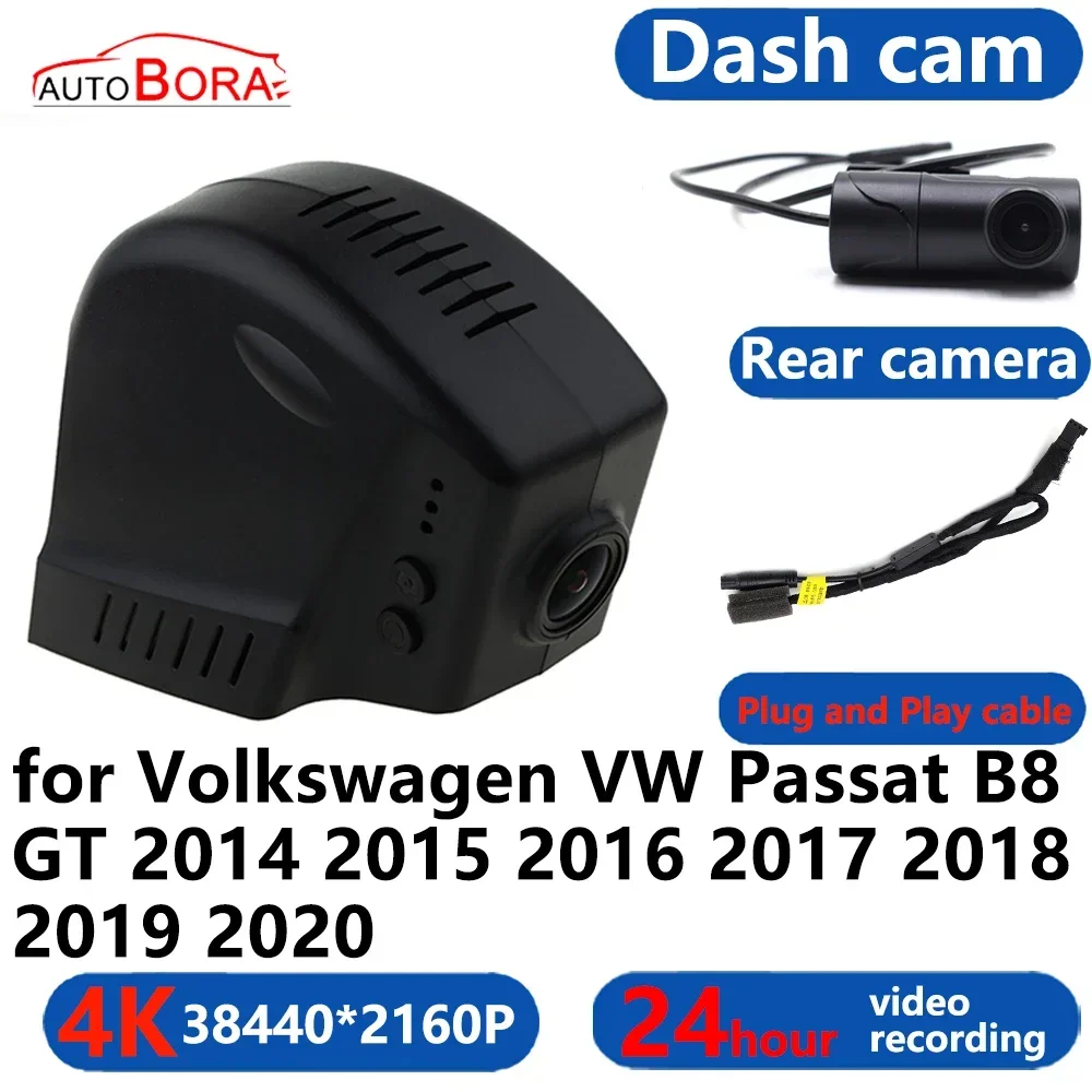 

AutoBora 4K Wifi 3840*2160 Car DVR Dash Cam Camera 24H Video for Volkswagen VW Passat B8 GT 2014 2015 2016 2017 2018 2019 2020