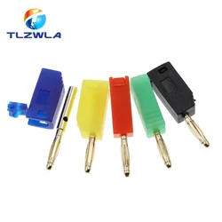 5PCS 2MM Banana Plug Gold Plating Stackable Electrical Connector Accessories 5 Colors
