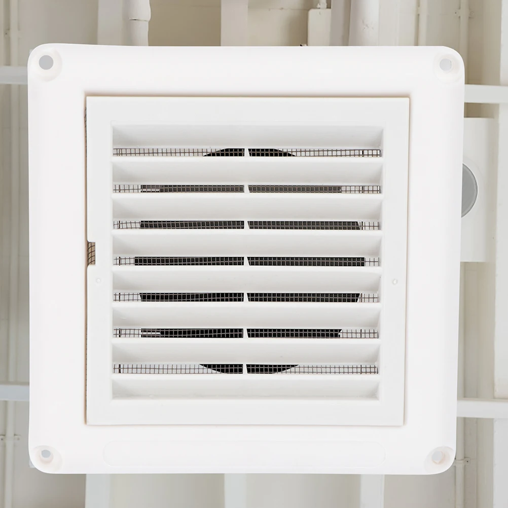 

2pcs Mosquito Proof Vent Cover For Exterior Wall Plastic Airflow Vent Outdoor Exhaust Cap Louvered Hood