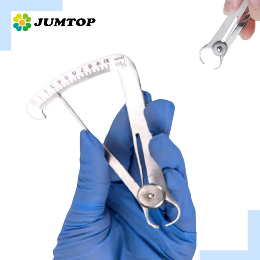 

Стоматологический штангенциркуль из нержавеющей стали - металлический толщиномер воска для стоматологической лаборатории, измерительный инструмент для стоматолога