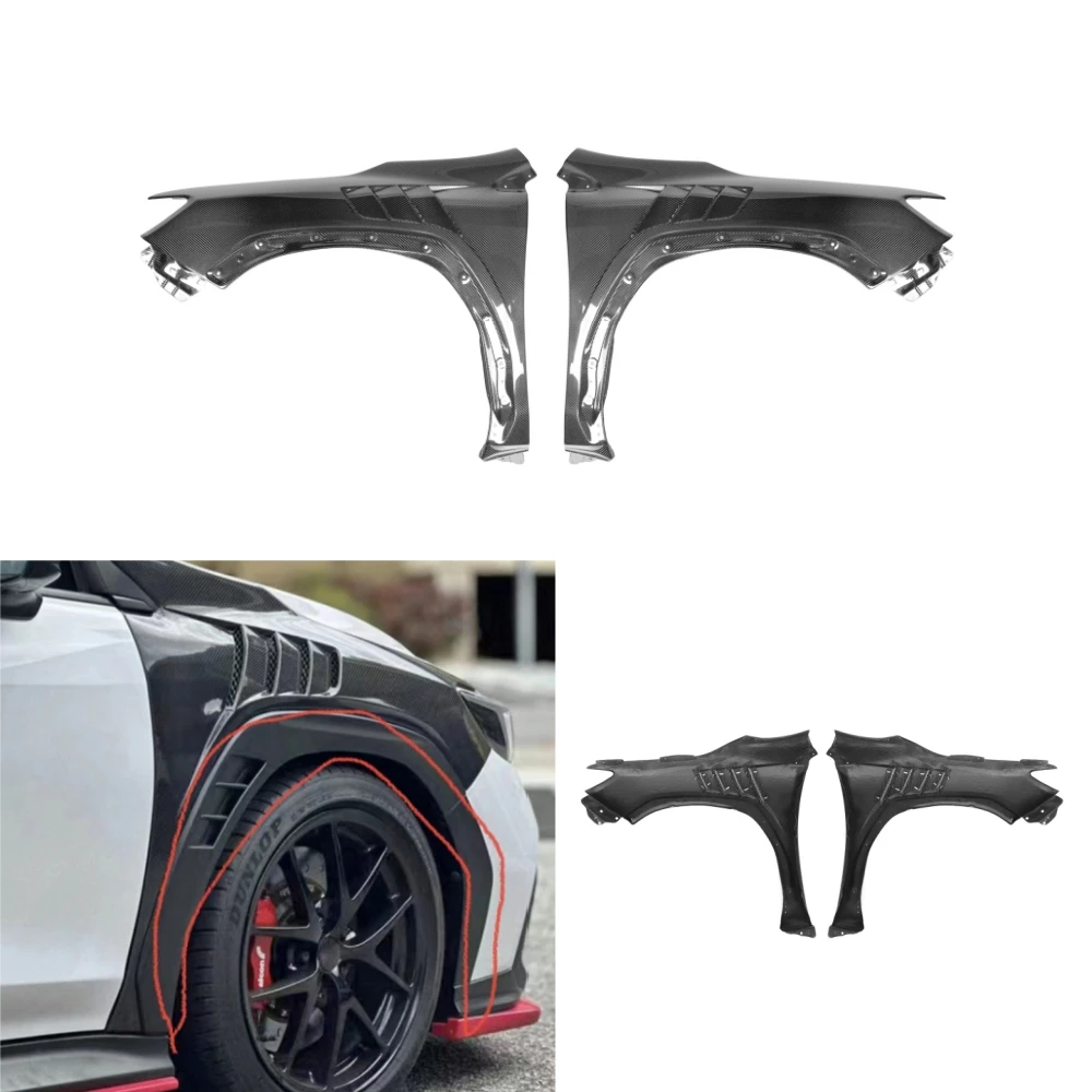 

STLFReal Carbon Fiber Front Side Bumper Fender Trims for Subaru Impreza WRX/VBH 12th Gen Includes Screws