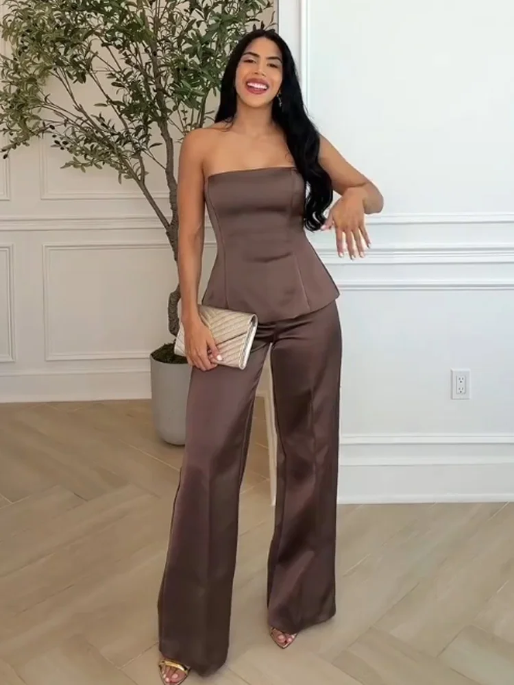 HH المرأة السترة البدلة موضة الجوف خارج عارية الذراعين بليزرات + حمالة سستة بلوزات قصيرة + عالية الخصر بنطلون أنثى الشارع نمط مجموعة