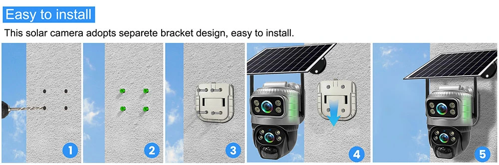 V380 4G Solarkamera für den Außenbereich, wasserdicht, Dual-Objektiv, Batteriebetrieb, PTZ CCTV-Monitor, unterstützt Zwei-Wege-Sprachfunktion, PIR-Bewegungserkennung, Nachtsicht mit 8W Solarpanel. – Detail 14