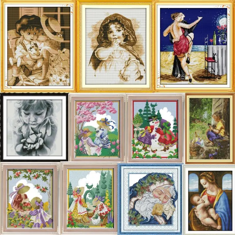 

Портрет HH01-Soulgift Набор для вышивки крестом с предварительной печатью Easy Pattern Набор для вышивания ткани с штампованной формой Аиды — простота Follow — рекомендуется