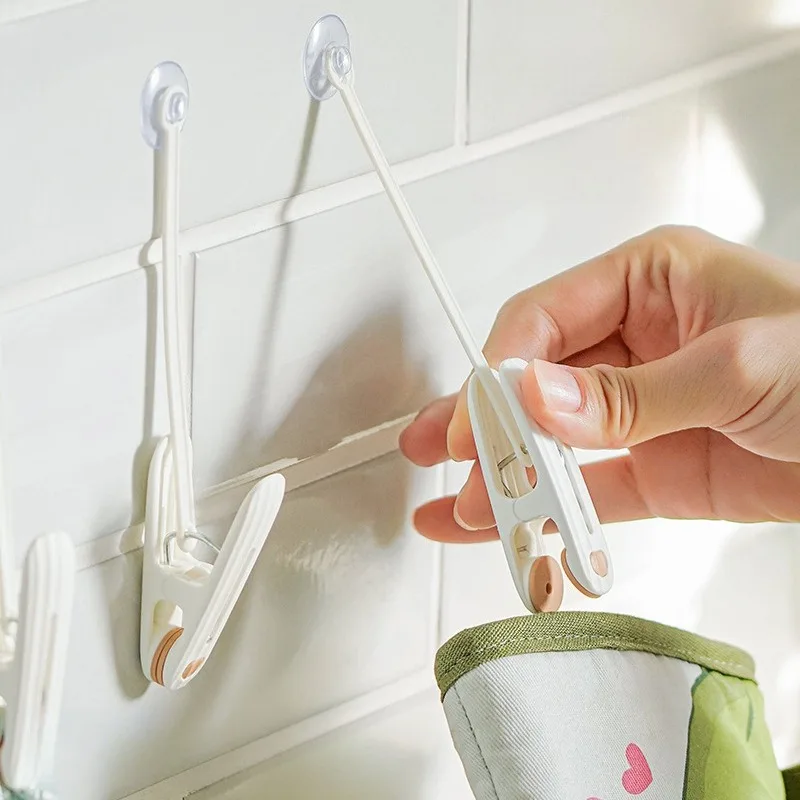 1/3/6PCS Bathroom Wall Suction Cup Storage Clip, Facial Cleanser Storage Clip, Toothpaste Clip, Rope, Towel, Cloth Drying Clip