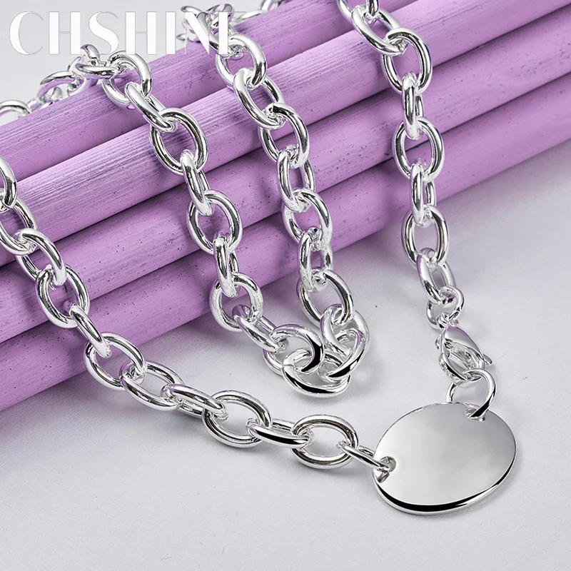 

CHSHINE 925 Sterling Silver Pig Nose Necklace For Women Lady Wedding Engagement Fashion Charm Jewelry