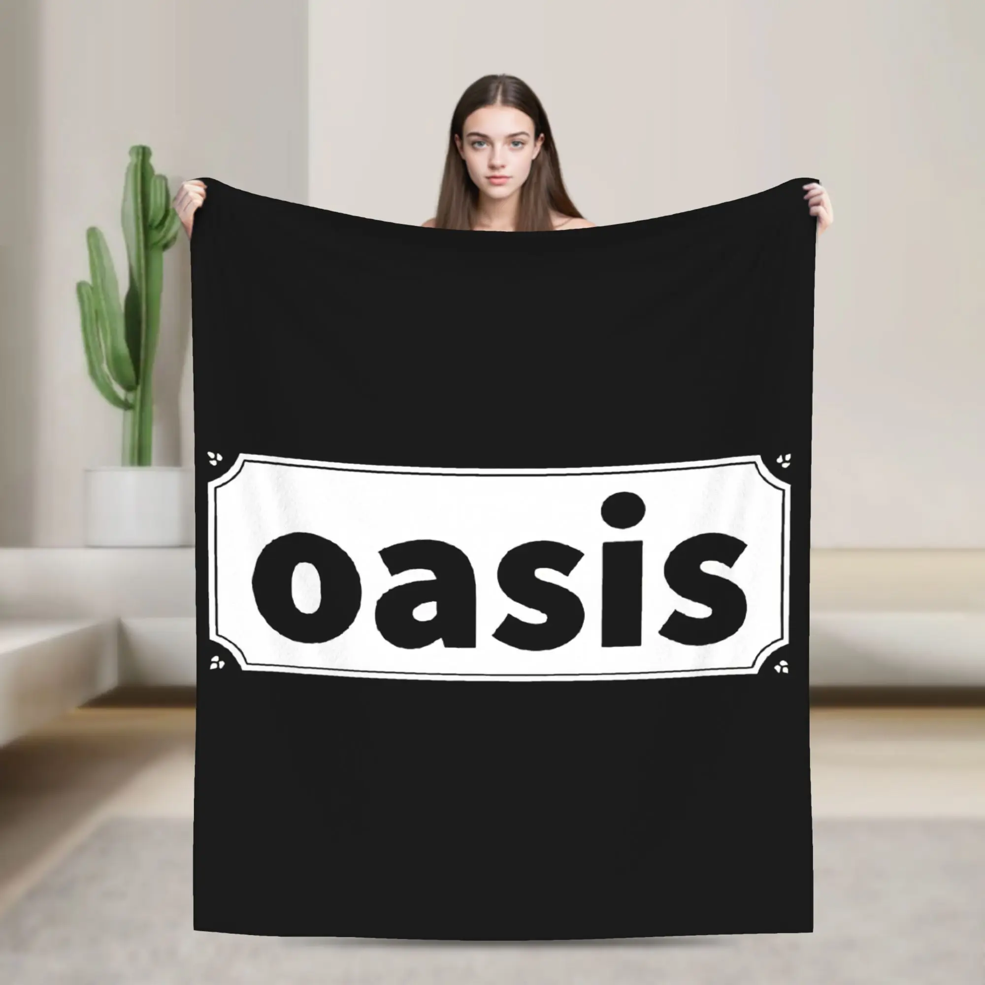 O-Oasis Band Blankets Fleece  Lightweight Throw Blankets for Outdoor Travel Bedspread