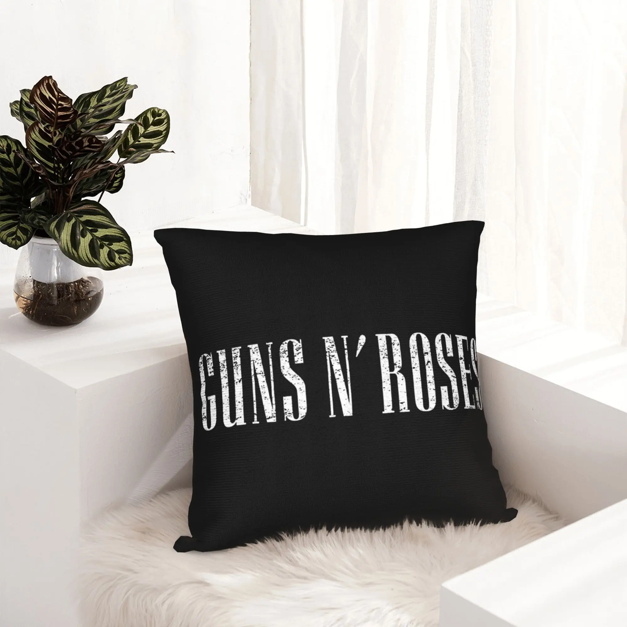 G-Guns N Roses Logo Pillowcase Soft Polyester Cushion Cover Gift  Pillow Case Cover Home Square 40X40cm