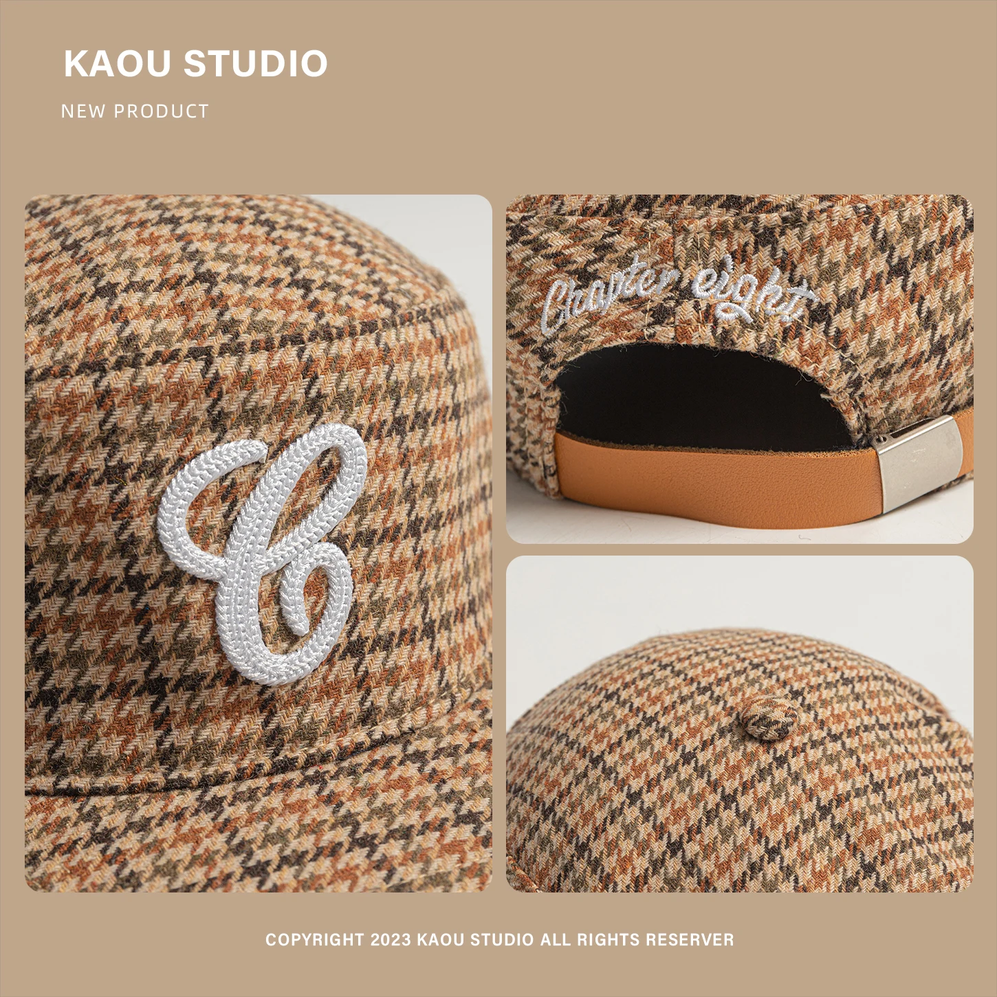 Niche Flat Top Baseball Cap Flat Brim Sunshade Street Retro Duckbill Cap - Image 5