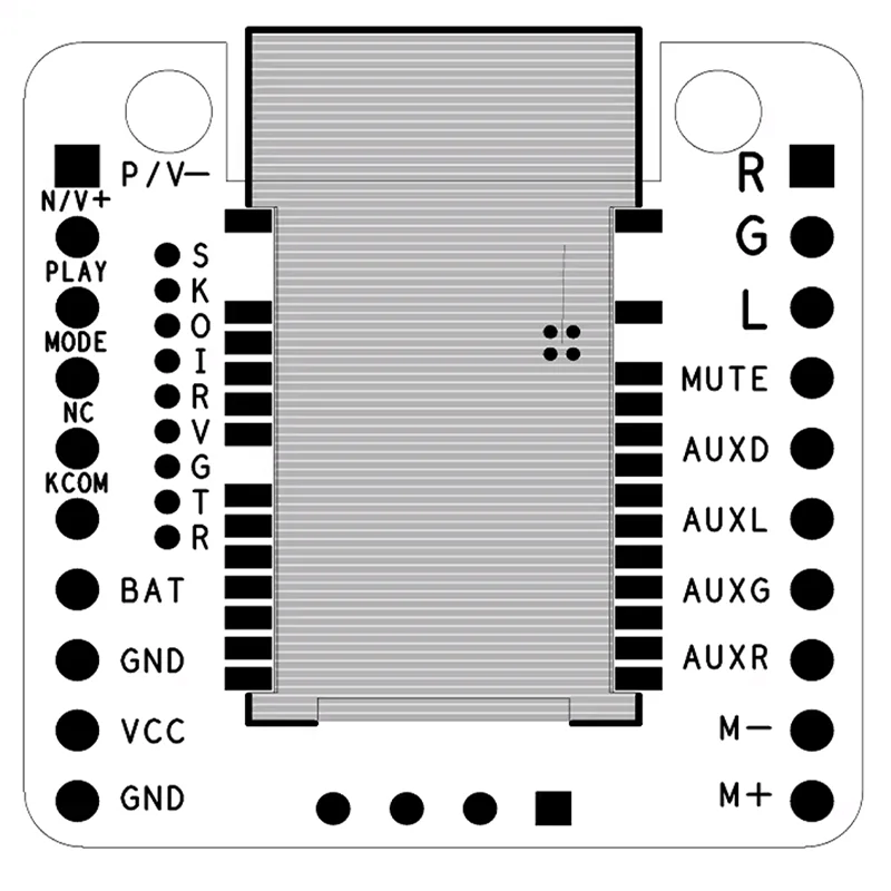 1pcs BT5.0 Car Receiving TWS Pair Box Headphone Amplifier Board Single-ended Output Serial Port AT Renamed with Call AUX Input