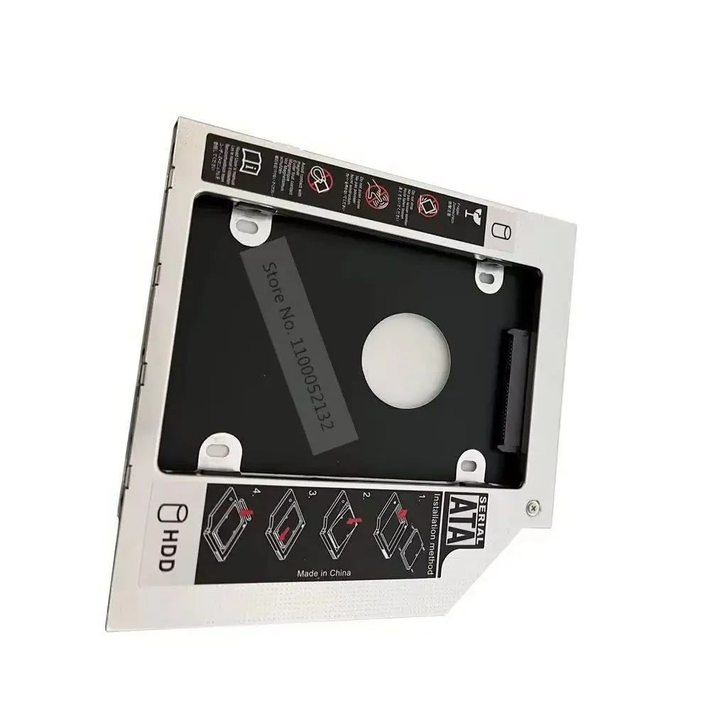 9.5mm 2nd Secondary 2.5 Hard Drive HDD SSD Optical bay Caddy Frame Bracket for Dell Latitude E6420 E6520 E6320 E6430 E6530 E6330