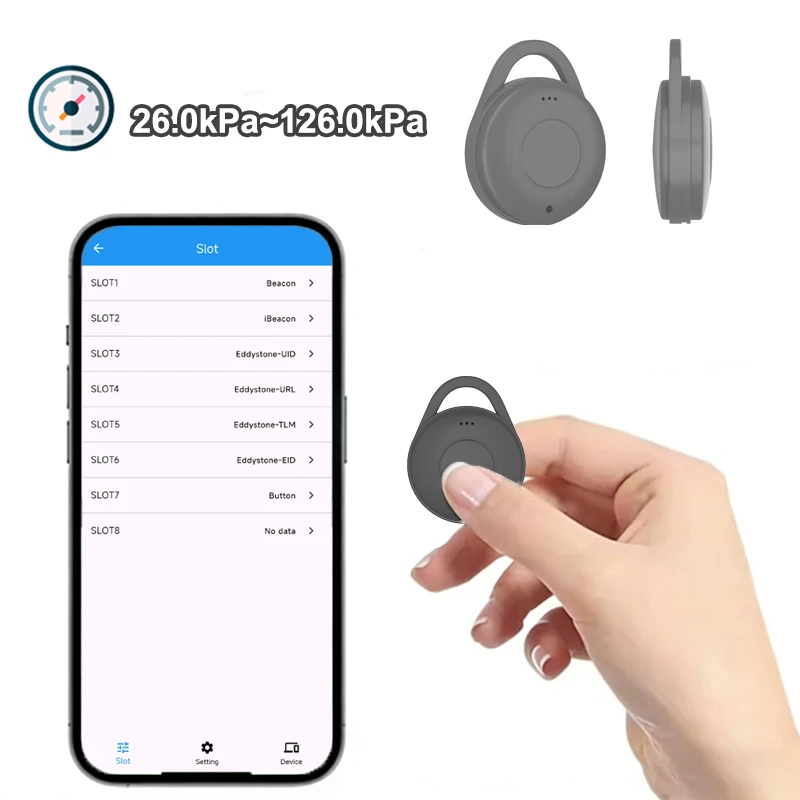 Holyiot BLE 6.2 Wireless Beacon nRF54L Series Bluetooth Beacon with Barometer Asset Track Location iBeacon Eddystone IoT Device
