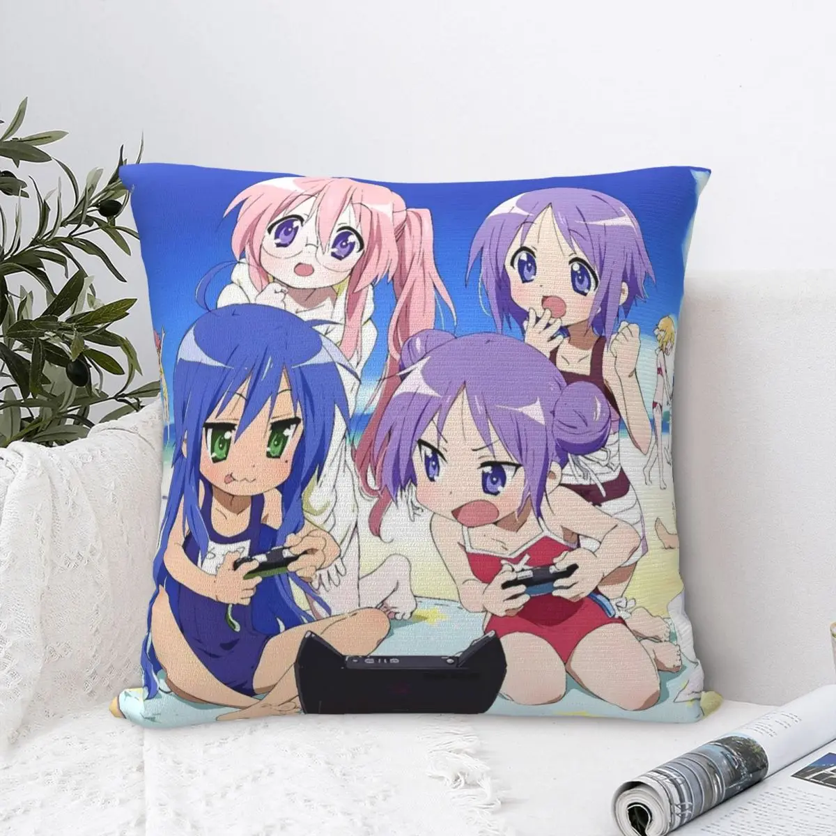 Lucky Star Miyuki Kagami Tsukasa Konata  Pillow Pillow Case Cushion Cover Novelty Pillowcases For Chair Sofa Home Decoration