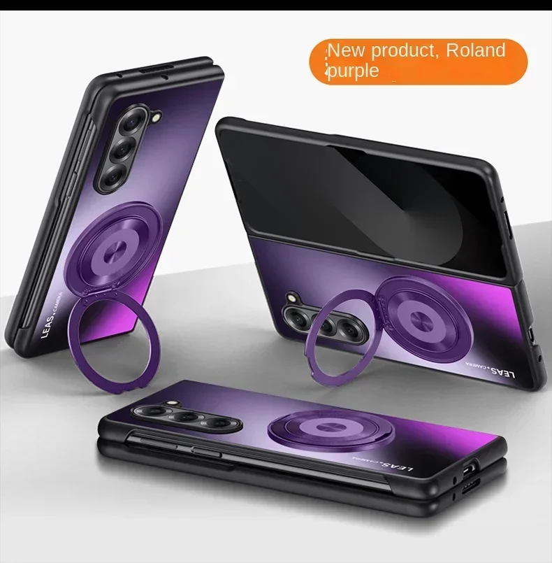 

Для Samung Galaxy Z Fold 7 AG матовый чехол-подставка для телефона Samung Z Fold7 6, противоударный магнитный кольцевой держатель, жесткий бампер