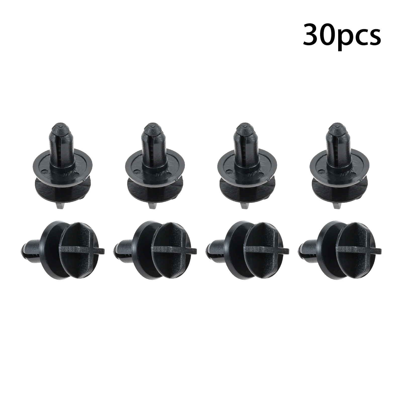 30Pcs Fender Liner Rivet Side Push-Type Retainer Rivet for Ford W716510-S300 Fusion F-150 Mustang Explorer Aviator Car Fastener