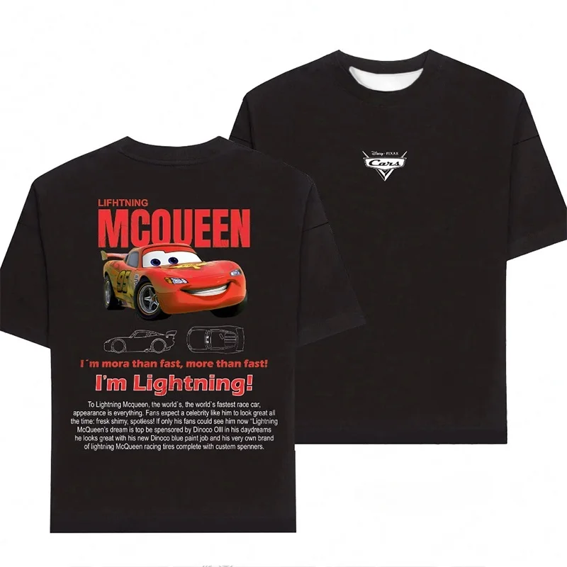 تي شيرت صيفي برق للزوجين ماكوين وسالي كاريرا سريع الجفاف تي شيرت كبير الحجم للرجال والنساء #3