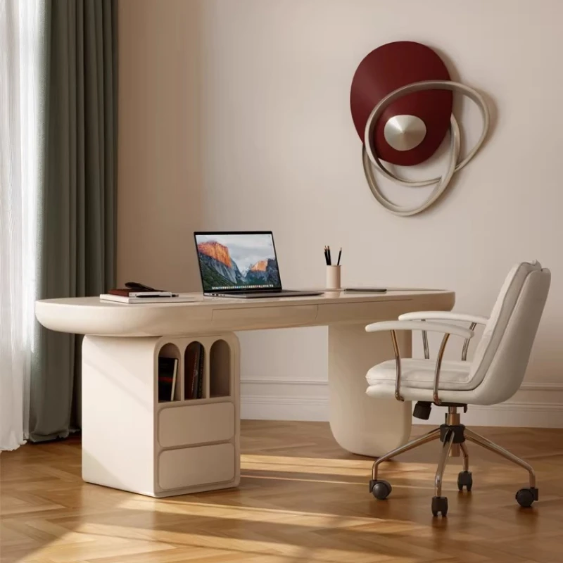 

French Cream Style Modern Simplicity Room Desks Computer Desk Room Offices Office Desks and Workstations Study Table Furniture