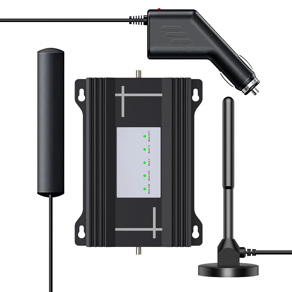 Booster de cellule de mise à niveau pour voiture, camion sur la bande 2, 4, 5, 12, 13, 17, 25/66, prise en charge de la 5G, tous les appels et données de véhicule de voiture automobile américaine