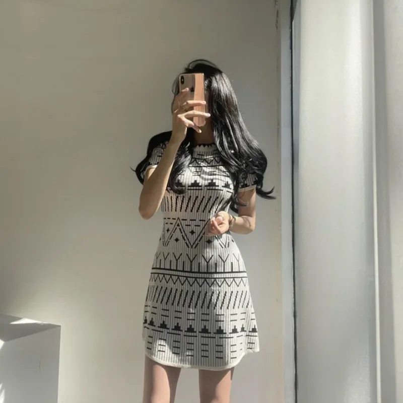 Clothing Crochet Geometry Women's Dresses Female Dress Knit Extreme Mini Short Elegant and Pretty Promotion Cheap Casual Sale