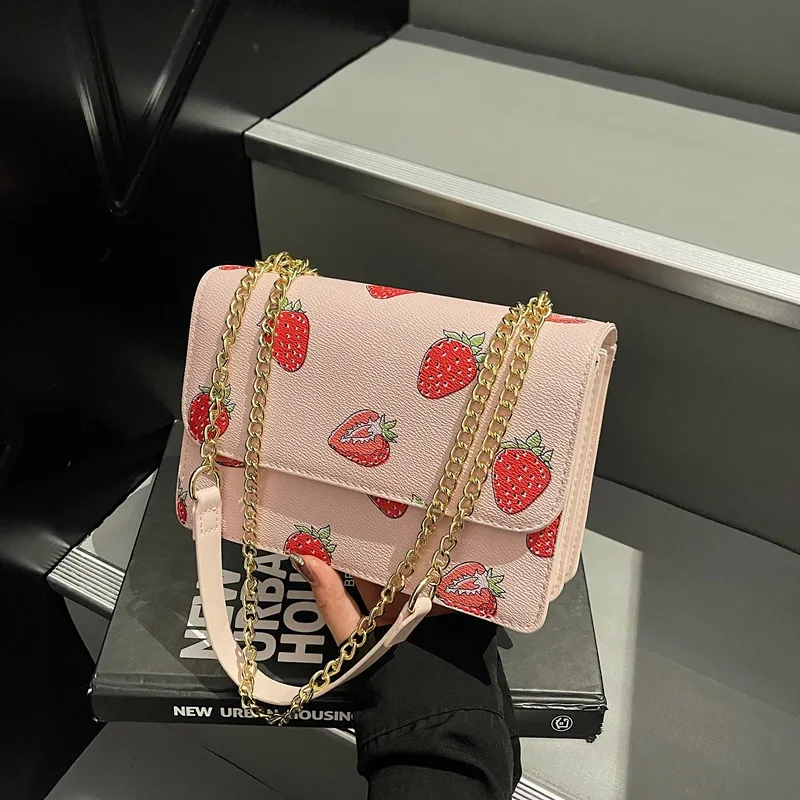 

Elegant Patterned Shoulder Bag 2025 New for Women, Fashionable Chain Strap Crossbody, Cute Small Square Purse for All Occasions