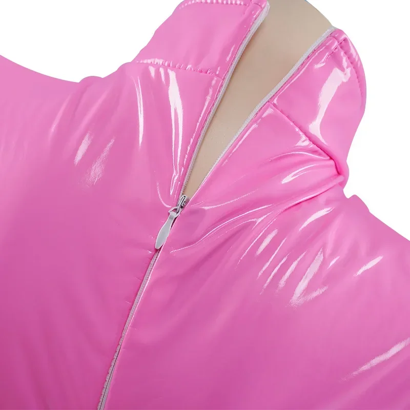 Nieuwe Game Nikke Alice Cosplay Kostuum Pruik Schoenen Sexy Latex Catsuit Bodysuit Roze Jumpsuit Jas Pak Voor Vrouwen Meisjes MN12