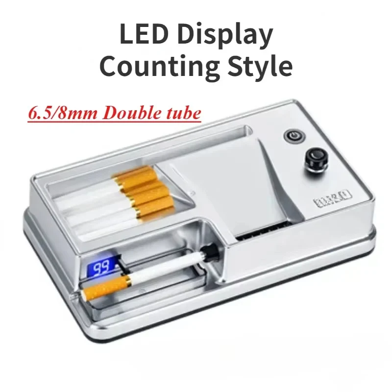 thin cigarette rolling machine 6.5/8mm Tube Electric Cigarette Rolling Machine 3 in 1 Automatic Cigarette  Rolling Machine Tobacco Infrared Sensing Injector