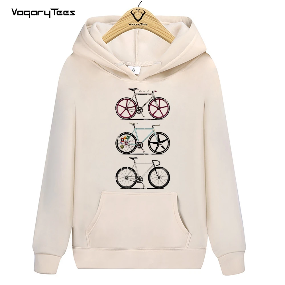 I Love Fixed gear Bicycle Bike Vintage Graphic This Is How I Roll print Classic Pullovers Sweatshirt Unisex Hoodies Cool Tops