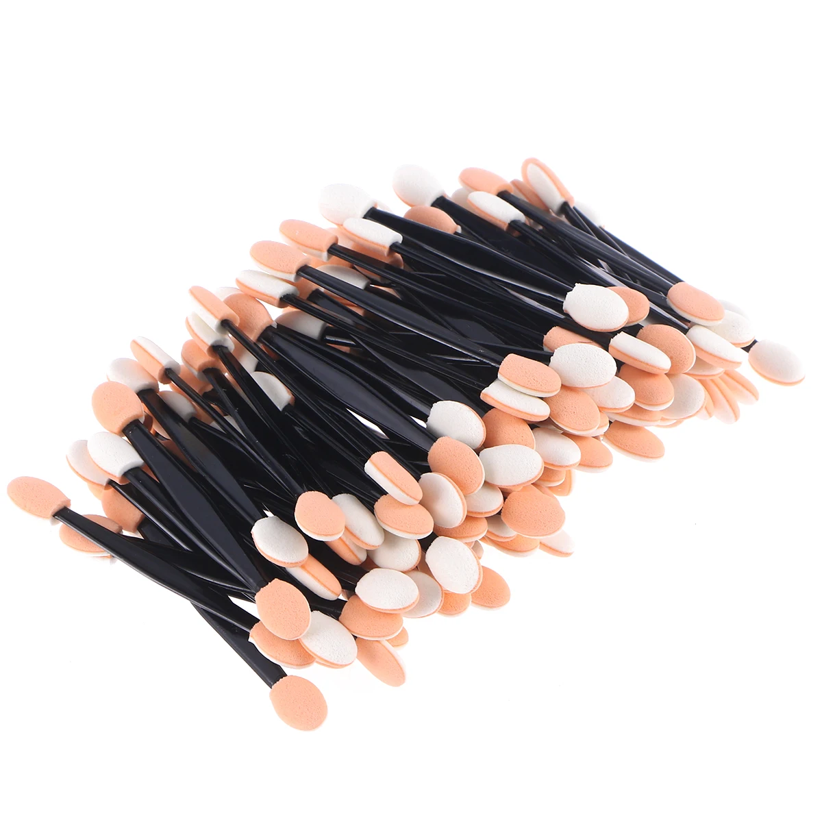 

100pcs Dual Brushes Sturdy Wand Sponge Applicator Secure Heads Soft Disposable Makeup Eyeshadow Accessories Accessories