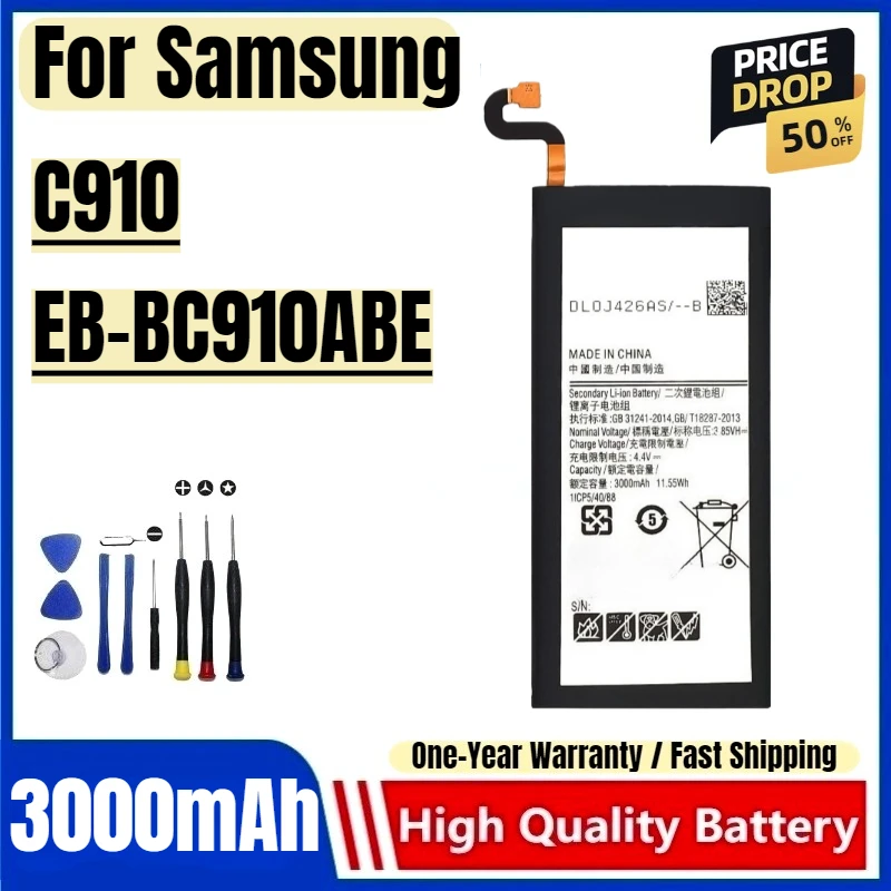 

EB-BC910ABE для Samsung C910 аккумулятор мобильного телефона Высококачественная сменная батарея большой емкости с инструментами