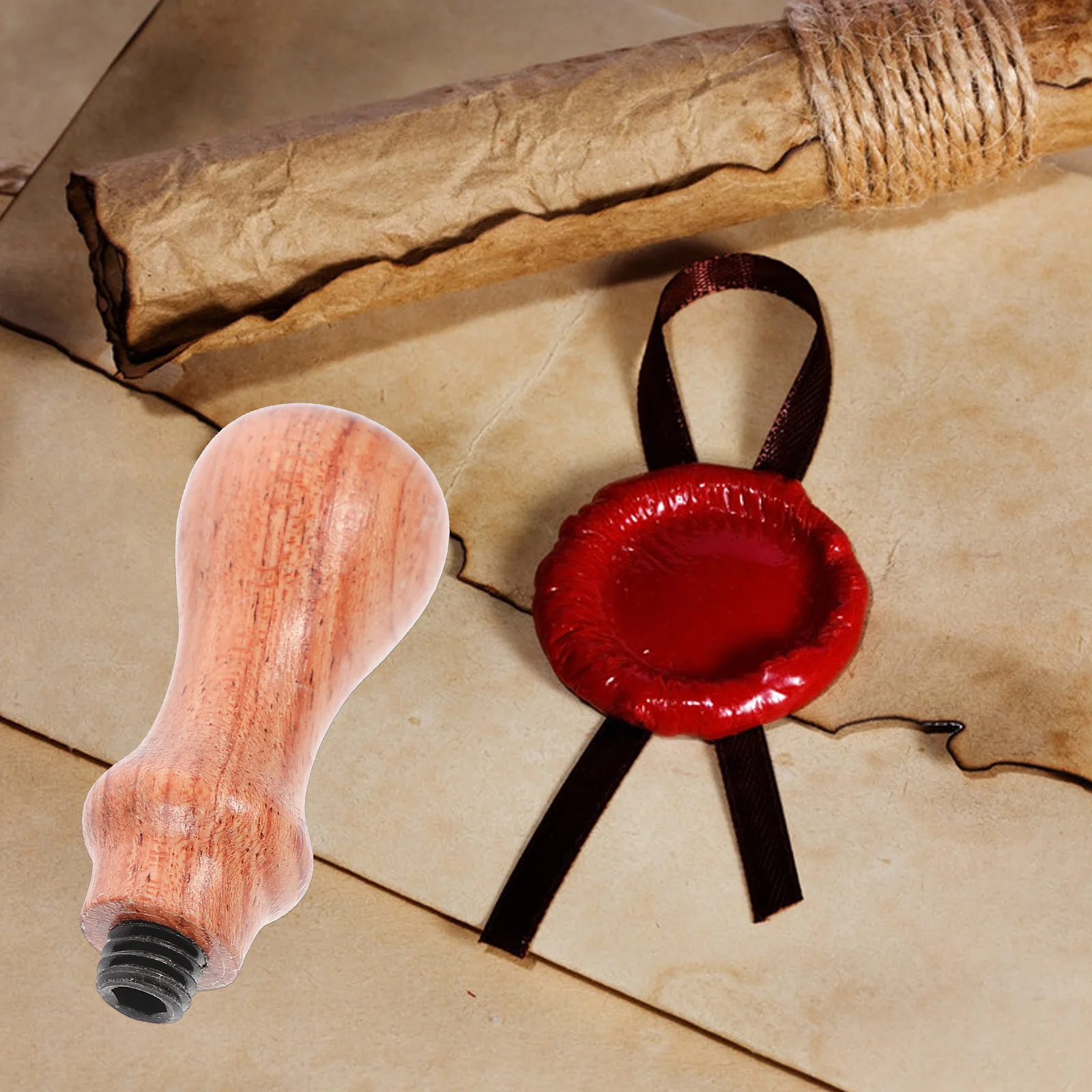 

2pcs Wooden For Seal Wax Seal Replacement Handle Wedding Invitation Mini Wedding Stamp Handle Rosewood Stamp