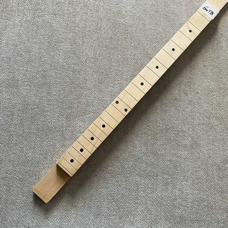 GN778  3 String Electric Guitar Unfinished Guitar Neck No Frets No Paints for Custom Order DIY Replace