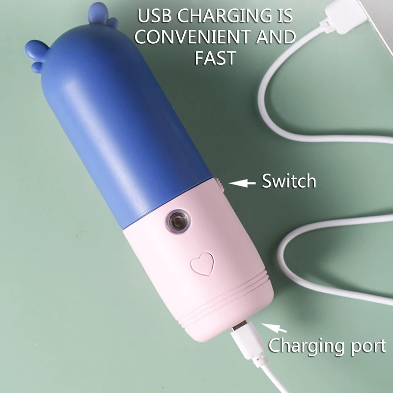 กลางแจ้งพัดลมระบายความร้อนพัดลม USB แบบชาร์จไฟได้พัดลมมือถือ Mini พัดลมสเปรย์น้ำการออกแบบการไหลของอากาศที่แข็งแกร่ง