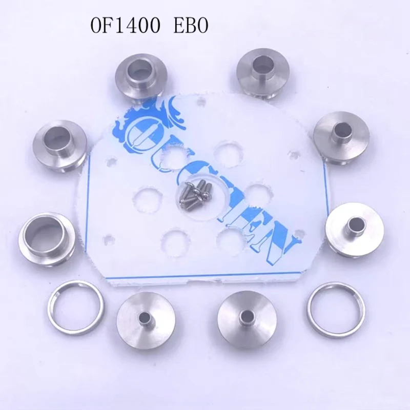 Stainless Steel Router Template Guide Bushings With Drilled Holes+Round Base Plate For Festool OF1400
