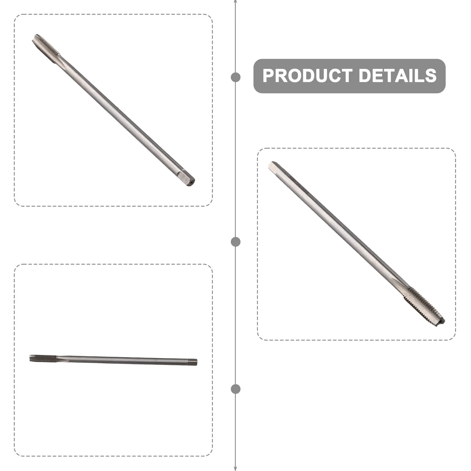 Metric Thread Tap M8 X 1.25 150mm Extra Long Straight Flute Tapping Tool 6542 High-speed Steel Metric Taps Have High Hardness