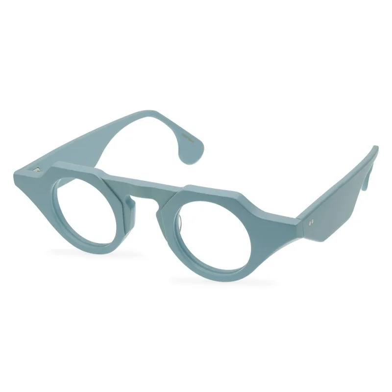 Belight البصرية خمر شكل دائري صغير سميكة اليدوية خلات ريترو خمر النظارات وصفة طبية عدسة 9593