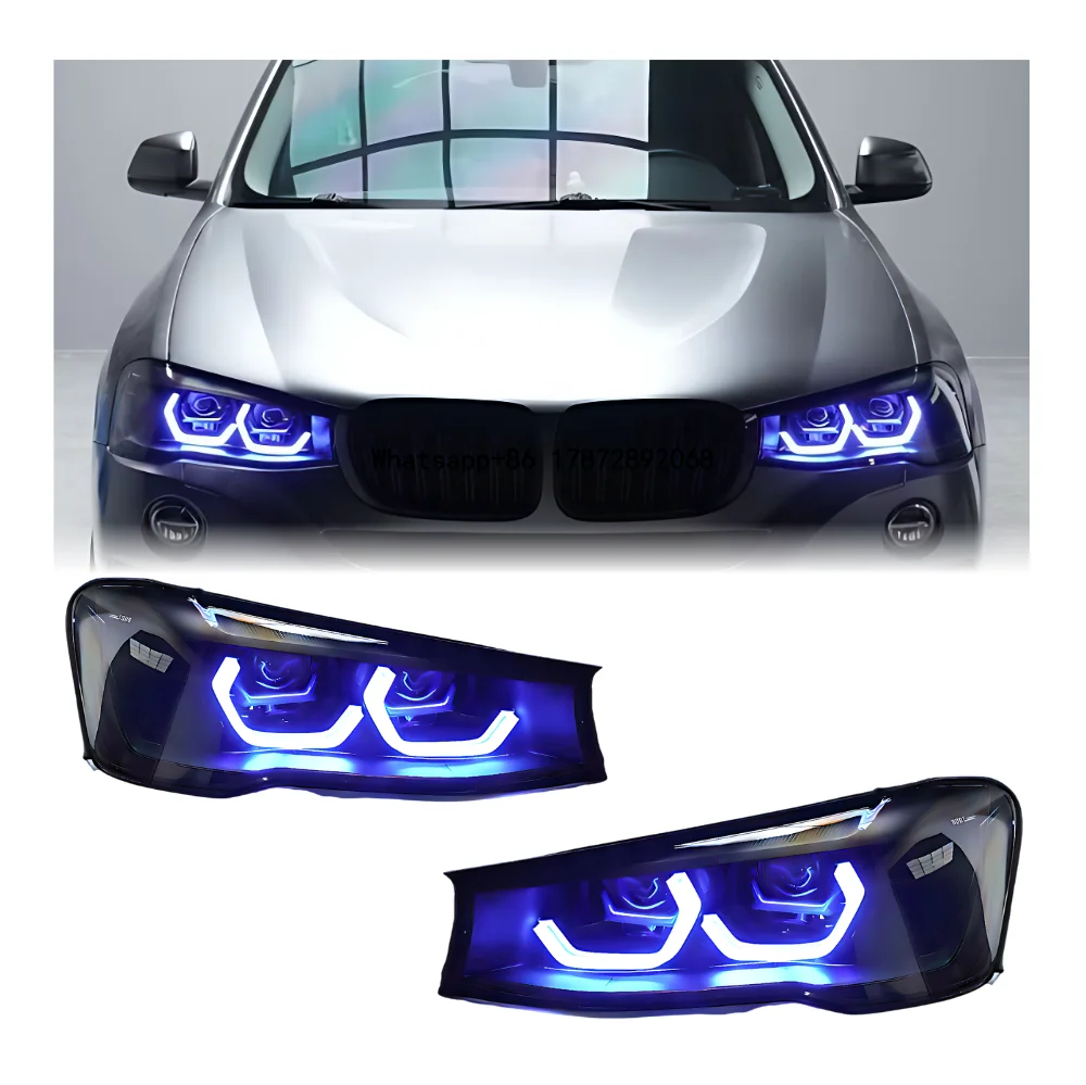 

X3 F25 X4 F26 2010-2017 Dual DRL Upgrade Headlights 2-color Version LED Head Lamp Ikon Projector Lens Headlamps Modified for