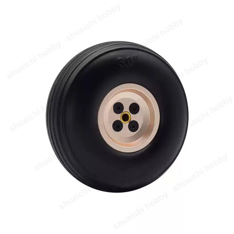 Modèle de train d'atterrissage d'avion RC, 1 pièce, peau de pneu en caoutchouc + moyeu de roue en alliage d'aluminium 7075 1 pouce 1.5 pouces 3 pouces, pneu résistant à l'usure