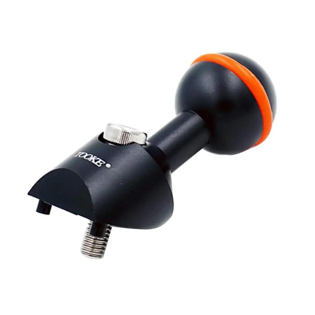 Connessione adattatore per base con testa a sfera per fotocamera subacquea